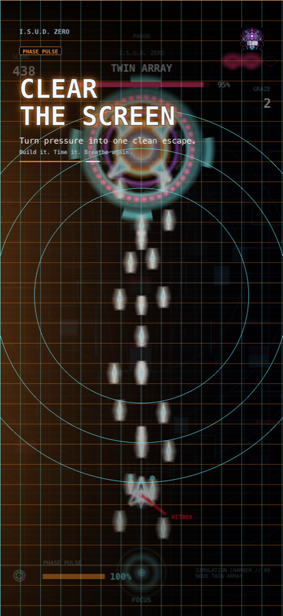 Phase Pulse screen clear screenshot with cyan pulse effects.