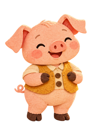 A character from The Three Little Pigs