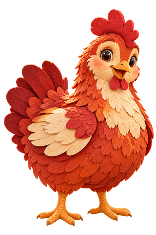 A character from The Little Red Hen